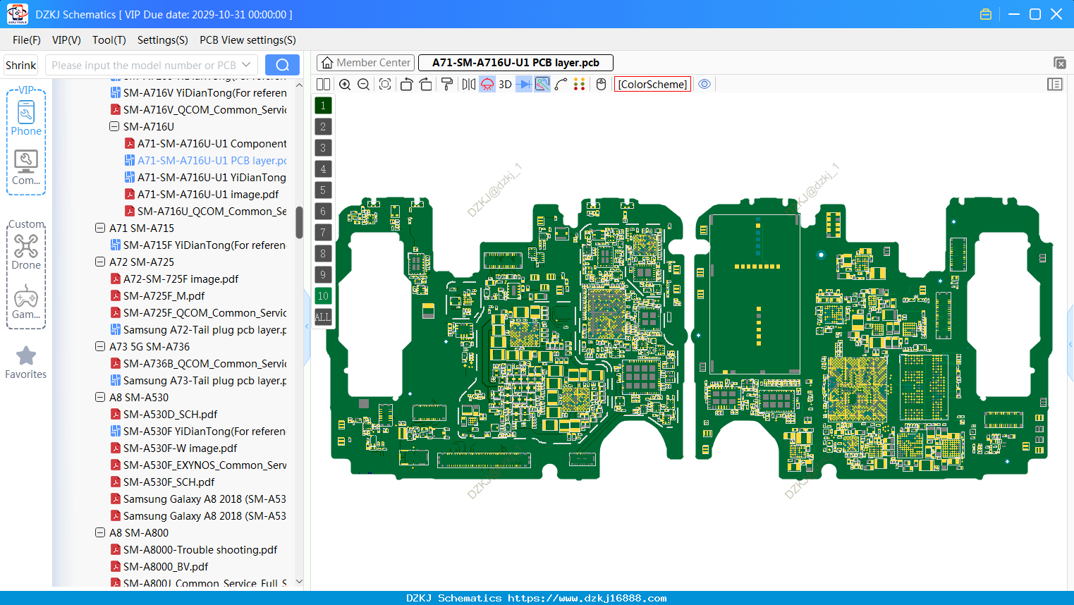 Samsung A71-SM-A716U-U1 PCB Layer